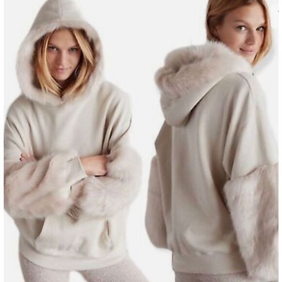 Express One Eleven faux fur hoodie - Picture 9 of 9